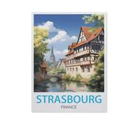 Jeu De Puzzles Classique, Puzzle 1000 Pièces pour Adultes Et Enfants,Strasbourg France,Bricolage Décor À La Maison Jouet Créatif(50x70cm)-EW3