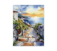 Jeu De Puzzles Classique, Puzzle 1000 Pièces pour Adultes Et Enfants，Vignes ornent Le Chemin vers la côte，Bricolage Décor À La Maison Jouet Créatif（50x70cm）-Y30