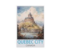 Jeu De Puzzles Classique, Puzzle 1000 Pièces pour Adultes Et Enfants,Ville de Québec Canada,Bricolage Décor À La Maison Jouet Créatif(75x50cm)-FS14