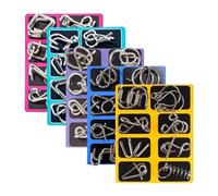 Jeu De Puzzles en Fil Métallique, Jouet Éducatif De Défi Mental, Puzzles Métalliques pour l'et la Physique, pour Maison Bureau École Adolescents Adultes Défi Cadeaux De Fête Garnitures De