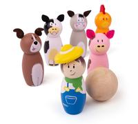 Jeu de quilles de ferme en bois