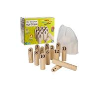 Jeu de quilles finlandais en bois avec chiffres