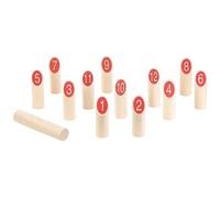 Playtastic Jeu de quilles finlandaises en bois avec filet de transport