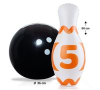 Jeu de quilles XXL - Molto - Gonflable - 6 quilles de 60 cm - Idéal pour jardin - Mixte