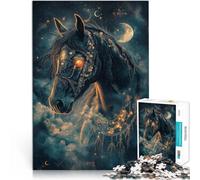 Jeu de Quiz Cheval Fantastique Puzzles 1000 pièces pour Adolescents 50x75cm avec Affiche et Feuille de Questions correspondantes à partir de 14 Ans