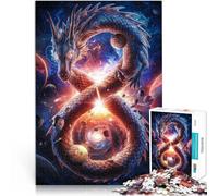 Jeu de Quiz Dragon de l'infini Puzzles pour Adolescents de 1000 pièces 50x75cm Activités Amusantes à la Maison, Cadeaux d'anniversaire, Cadeaux de Voyage,