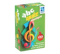 Jeu de quiz musique MEGABLEU ABC Quiz Musique 2+ joueurs carte de questions format voyage Multicolore