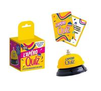 Jeu de quizz apéro - AUCUNE - 100 cartes - Sonnette incluse - Multicolore - Pour soirées entre amis - Garantie 2 ans
