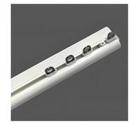 Jeu De Rail De Rideau De Plafond Room Divider Rail De Rideaux pour Chambre Baie Vitrée Barre A Rideaux Ultra Fin Rails En Aluminium Installation Facile Perforées(Blanc,130cm/4.27ft)