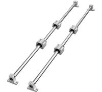 Jeu de rails de guidage linéaire, SFC20 1000 mm, 2 rails de guidage SFC20 39,4 pouces/1000 mm, 4 blocs de glissement SC20, 4 supports de rails, rails linéaires et jeu de roulements pour mesures automa