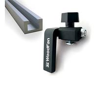Jeu de rails en T Standard 122cm + butée rotative ; DIY Woodworking Tools, travaux de menuiserie, accessoires de menuiserie