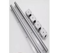 Jeu de rails linéaires, rail SBR avec 4 blocs, support en aluminium, guide d'arbre rond for scie à table, routeur CNC, imprimante 3D(SBR30-2.6ft)