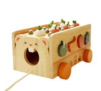 Jeu de ramassage de carottes avec trieur de formes en bois, puzzle assorti pour tri de formes en bois | Classification des jouets de puzzle correspondants | Jeu de récolte