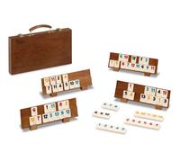 Jeu de Rami - CAYRO - Mallette de Rummi classique en bois - Multicolore - Beige - 3 ans et plus