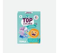 Jeu de rapidité mathématique - Top Explorer - jeu de cartes illustrées Topla - à partir de 4 ans - se joue en 4 langues