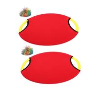 Jeu de Raquettes à Balle Rebondissante, 2 Sets Rouge pour Garçon Fille | ABS et Caoutchouc, Disque Volant et Balle à Ficelle, Parc, Plage, Surfaces de Terrain