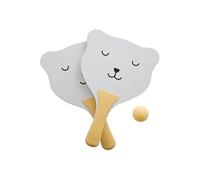 - Jeu de Raquettes de Plage "Ourson" 28cm Naturel