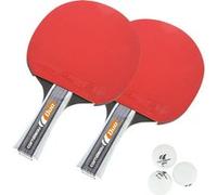 Jeu de raquettes de tennis de table Cornilleau Sport duo pak Rouge Noir G