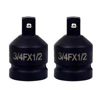 Jeu de Réducteurs pour Douilles à Choc, 2 Pièces en Acier Au Chrome-molybdène, Adaptateurs de Conversion D'embout, pour Douilles et hoc(3/4FX1/2)