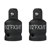 Jeu de Réducteurs pour Douilles à Choc, 2 Pièces en Acier Au Chrome-molybdène, Adaptateurs de Conversion D'embout, pour Douilles et hoc(1/2FX3/8)