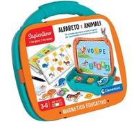 Clementoni – Mallette magnétique Alphabet & Animaux 3-5 ans – Lettres aimantées, ardoise effaçable