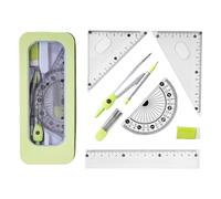 Jeu de règles pour l'école - Jeux de géométrie en boîte | Rapporteur de géométrie de boussole mathématique | Kit de boussole mathématique | Ensemble de et rapporteur de dessin | Kit de