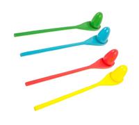 Jeu de Relais Œuf et Cuillère 4 Ensembles en Bois pour Garçon et Filles | Activité D’équilibre, Développe la Motricité Conscience Corporelle, Usage Scolaire et Team Building