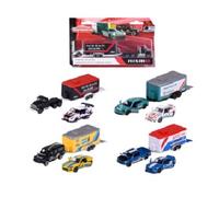 Jeu de remorque de course - Majorette - Race Trailer Set - 2 voitures - 1 remorque - Design Motorsport