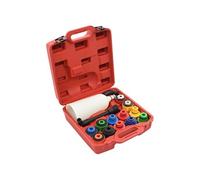 vidaXL – Jeu de remplisseurs d'huile moteur – Ensemble 15 pièces pour entonnoirs d'huile voiture