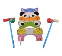 Jeu de roche amusant pour filles et filles, ensemble de croquettes d'animaux | Ensemble de rocket interactif robuste, jeux de plein air, couleurs vives, adorable ensemble de croquettes d'animaux pour