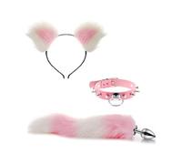 ̣ σ Jeu De Rôle 4 Pièces Blanc Et Rose, Chat Renard ! Un Cadeau Original Pour Les Hommes Et Les Femmes