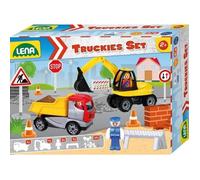 Jeu de rôle - Lena - Truckies Bouw - 23 pièces - Camion à benne - Pelleteuse - Multicolore