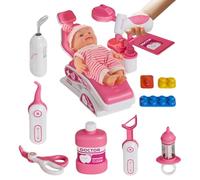 Jeu de rôle pour dentiste - Jeu de rôle réaliste - Jouet éducatif amusant - Mallette de médecin - Pour l'apprentissage, la salle de classe, la maternelle, l'école primaire, les fêtes, les activités du