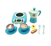 Jeu de rôle pour fête de café, jeu de cuisine, bleu | Simulation de fête de café, jouet de rôle, café de l'après-midi, jouet de cuisine pour tout-petits, filles, jeu de rôle