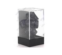 Chessex – Set de 7 dés Granite Ninja – Noir et Argent