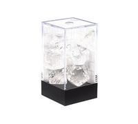 Jeu de rôles Set de 7 dés Transparent et Blanc