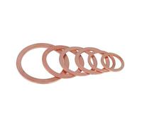 Jeu de rondelles en cuivre, 30 pièces, joint solide, bouchon de carter, cale d'huile, bague plate, rondelles d'espacement simples M4 M5 M6 M8 M9 M10 M12 M14 M16 M18(M10x 14x 1.5)