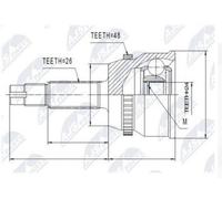 FEBEST 0110-ACV30A48 Tête de cardan