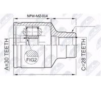 Jeu De Rotule Intérieure MAZDA 626 GF/GW 2.0,2.0TD 1997-2002 / DROIT - NEUF