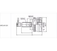 NTY Clothing Exchange – Jeu de rotules extérieures Compatible avec Hyundai Tucson CRDI 2004-2010 Neuf