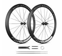 Jeu De Roues À Pignon Fixe 700C Jantes en Alliage D'aluminium À Double Paroi 30/40/50mm, Essieu Plein 100x9mm/120x10mm, Moyeu À Boulonner, Moyeu À Double Filetage Fixe, Frein À V(White,30mm)