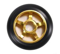 Jeu de roues de scooter Pro 100 mm, moyeu en alliage d'aluminium léger, polyuréthane haute élasticité pour une conduite fluide (jaune)