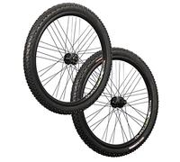 Jeu de roues de vélo 26" VTT Shimano Disc avec pneus noirs