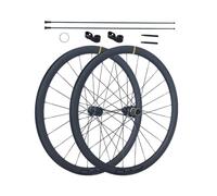 Jeu De Roues De Vélo De Route 700C Jantes en Fiber De Carbone 37mm Frein À Disque De Verrouillage Central Axe Traversant 12x100mm/142mm, Cassette 8-12 Vitesses