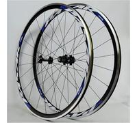 Jeu De Roues De Vélo De Route 700C, Roue De Vélo avec Frein C/V, Moyeux De Cassette 7 À 11 Vitesses, Roulement Scellé, Jeu De Roues QR 6T(Blue)