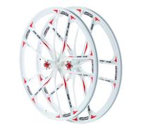 Jeu de roues de vélo d'équilibre VTT - Roues avant et arrière en alliage de magnésium avec frein à disque QD, compatible avec les vélos hybrides 8-11 vitesses