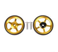 Jeu de roues de vélo pliables 60 mm pour Brompton et 3Sixty, en alliage d'aluminium et caoutchouc (doré)