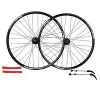 Jeu De Roues De VTT 26" Alliage D'aluminium Jantes 32H Frein À Disque Paire De Roue Démontage Rapide Roues Avant Et Arrière Compatible avec Les Cassettes 7/8/9/10 Vitesses Pignon