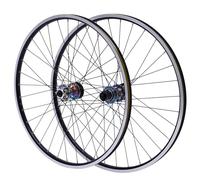 Jeu de roues de VTT 29" en aluminium - Roues avant et arrière - Frein à disque 7-12 vitesses - Avec disque à 6 trous et moyeu irisé - Renforcé jusqu'à 200 kg