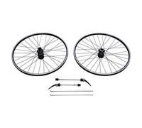 Jeu de roues de VTT 69,9 cm/27,5 pouces, jante en alliage d'aluminium, frein à disque, jeu de roues avant à libération rapide, roues avant noires, cassette de vélo - Noir